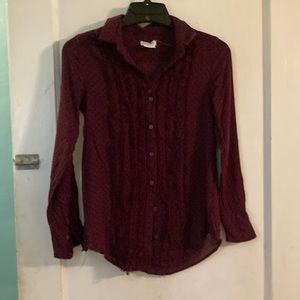 Cooperative Swiss Dot blouse in XS.